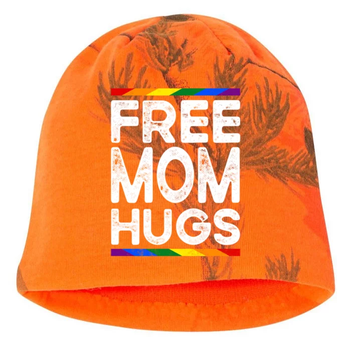 Free Dad Hugs Lgbt Supports Happy Pride Month Fathers Day Gift Kati - Camo Knit Beanie