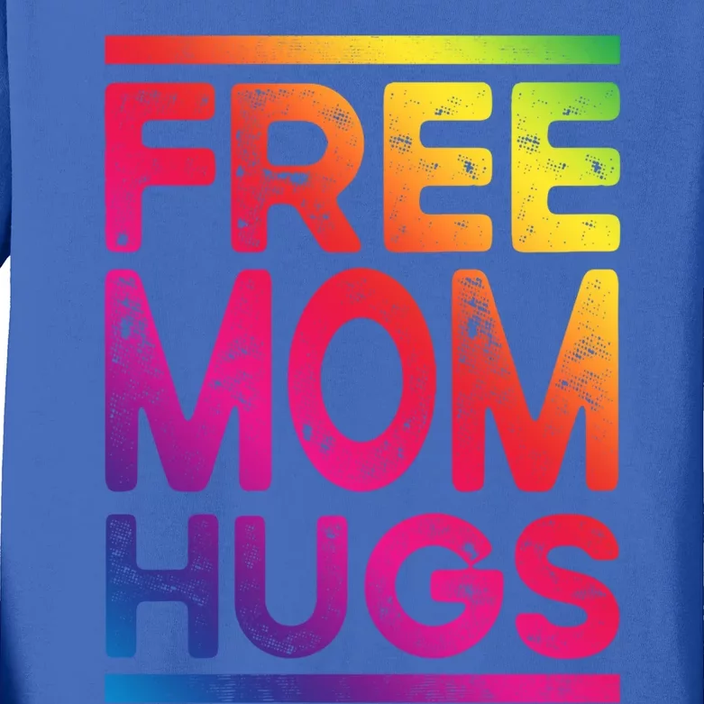 Free Dad Hugs Lgbt Supports Happy Pride Month Fathers Day Gift Kids Long Sleeve Shirt