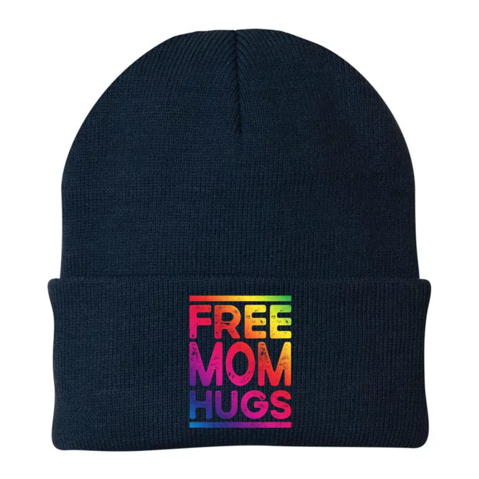 Free Dad Hugs Lgbt Supports Happy Pride Month Fathers Day Gift Knit Cap Winter Beanie