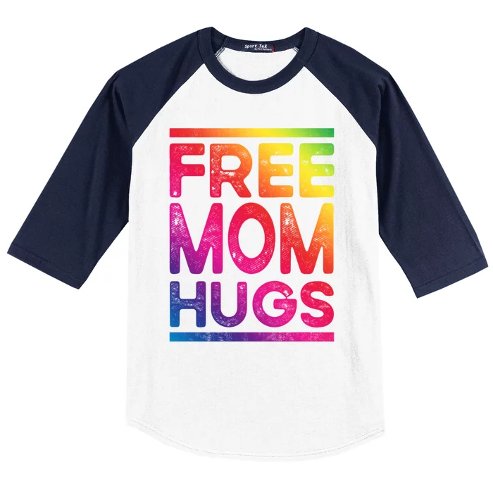 Free Dad Hugs Lgbt Supports Happy Pride Month Fathers Day Gift Baseball Sleeve Shirt