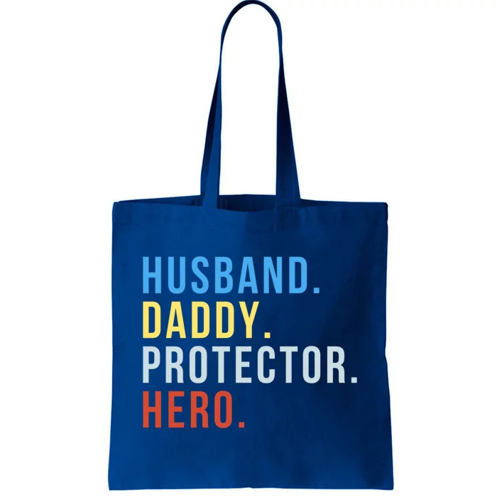 Fathers Day Husband Daddy Protector Hero Gift Tote Bag