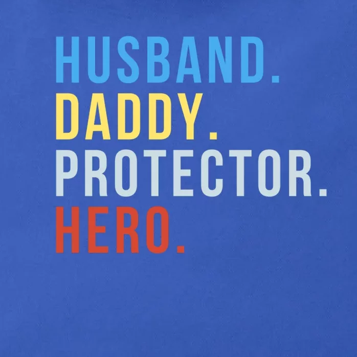 Fathers Day Husband Daddy Protector Hero Gift Zip Tote Bag