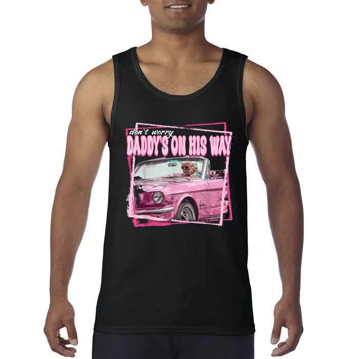 Funny DaddyS Home Trump Pink 2024 Take America Back 2024 Tank Top