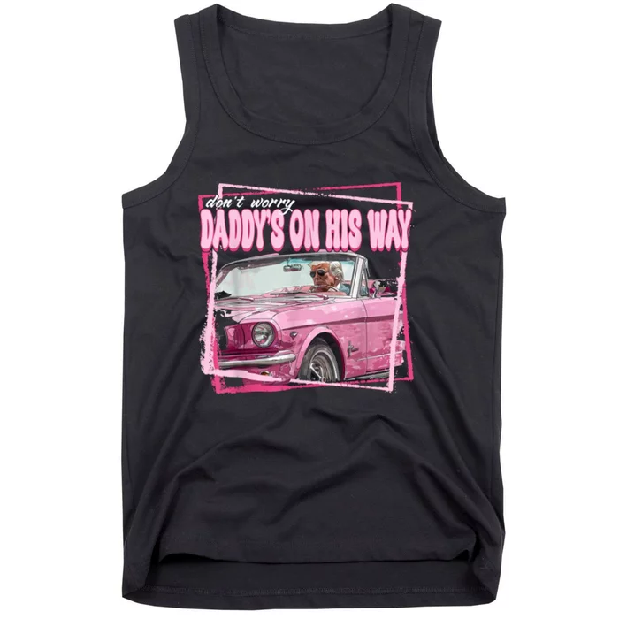 Funny DaddyS Home Trump Pink 2024 Take America Back 2024 Tank Top