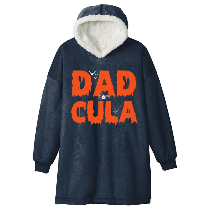 Funny Dadcula Halloween Dad Dracula Costume Momster Matching Gift Hooded Wearable Blanket