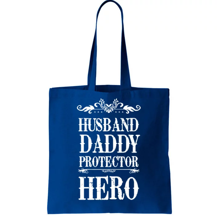 Fathers Day Husband Daddy Protector Hero Gift Tote Bag