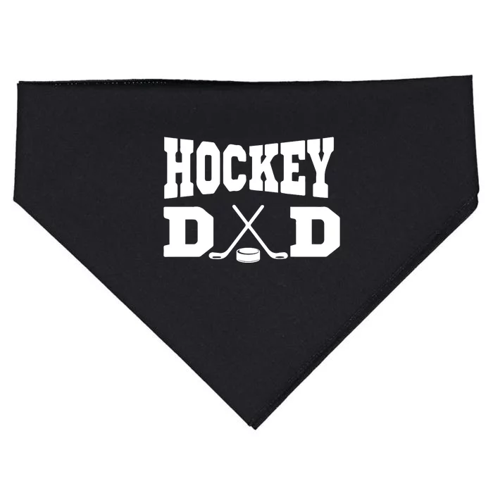 Father's Day Hockey Dad Like Normal Dad But Cooler Gift Funny USA-Made Doggie Bandana