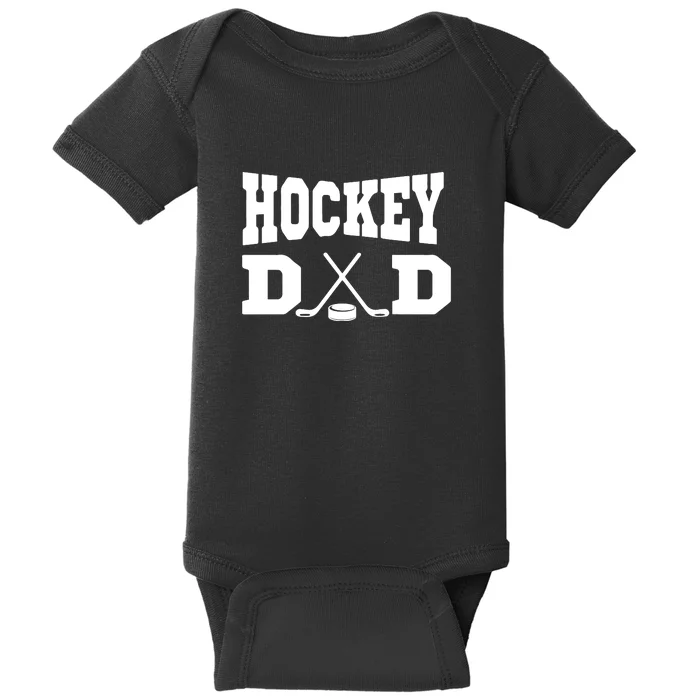 Father's Day Hockey Dad Like Normal Dad But Cooler Gift Funny Baby Bodysuit