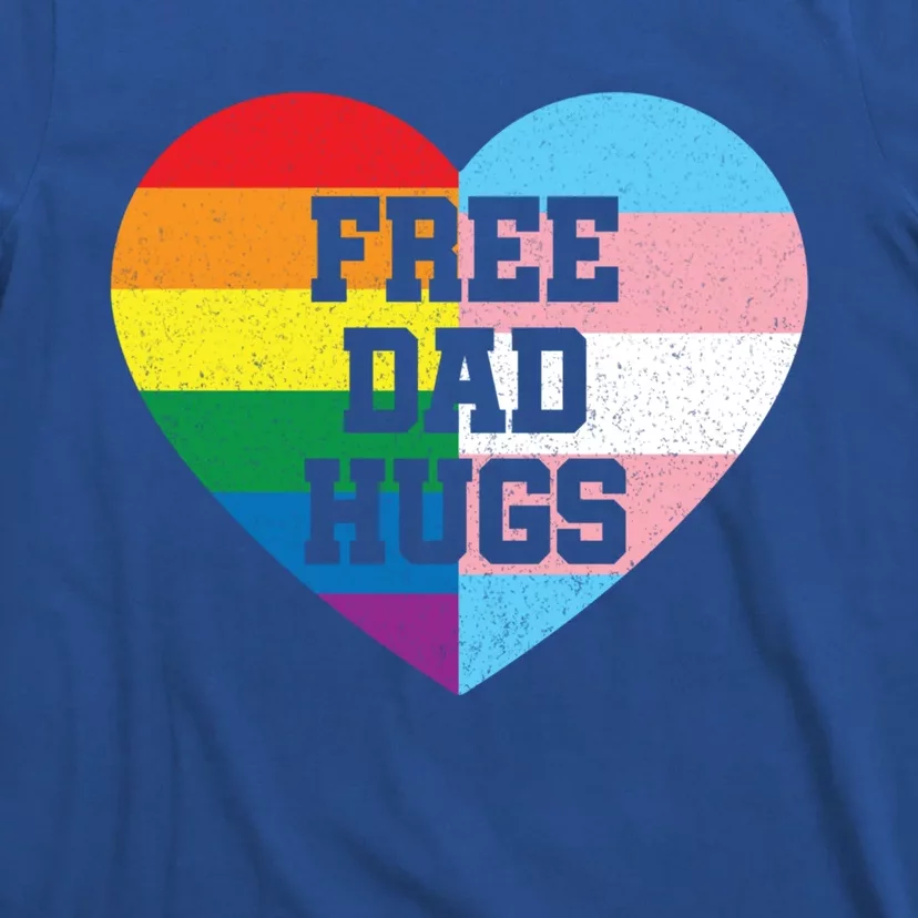 Free Dad Hugs Pride Lgbt Rainbow Flag Family Cool Gift T-Shirt