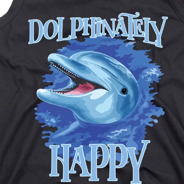 Funny Dolphinately Happy Dolphin Lover Tee Gifts Tank Top