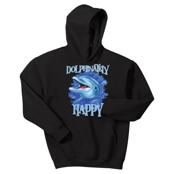 Funny Dolphinately Happy Dolphin Lover Tee Gifts Kids Hoodie