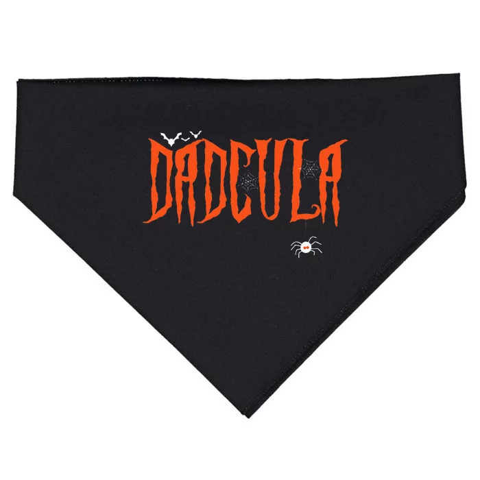 Funny Dadcula Halloween Dad Dracula Costume Momster Matching USA-Made Doggie Bandana