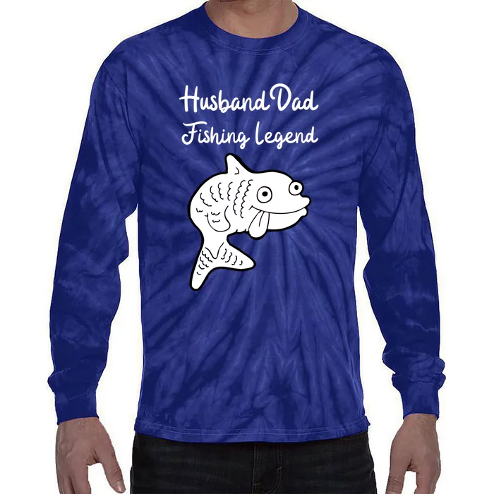 Father's Day Husband Dad Fishing Legend Gift Fishing Dad Tie-Dye Long Sleeve Shirt