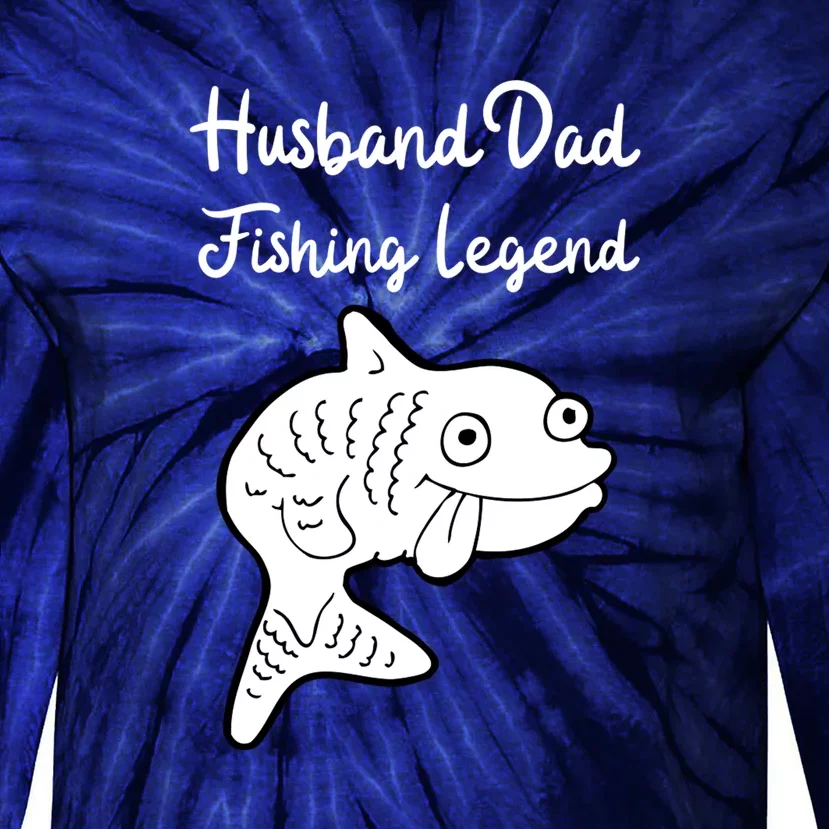 Father's Day Husband Dad Fishing Legend Gift Fishing Dad Tie-Dye Long Sleeve Shirt