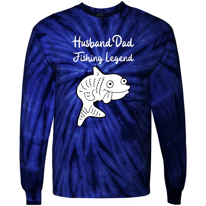 Father's Day Husband Dad Fishing Legend Gift Fishing Dad Tie-Dye Long Sleeve Shirt