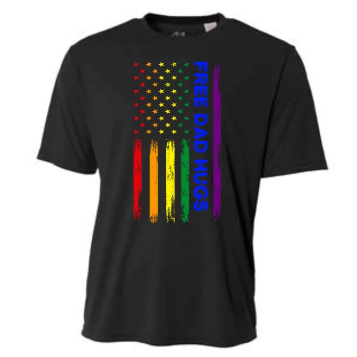 Free Dad Hugs Lgbt Pride Gift Cooling Performance Crew T-Shirt