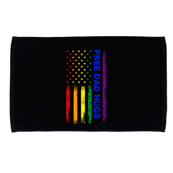 Free Dad Hugs Lgbt Pride Gift Microfiber Hand Towel