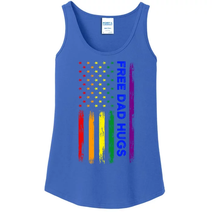 Free Dad Hugs Lgbt Pride Gift Ladies Essential Tank