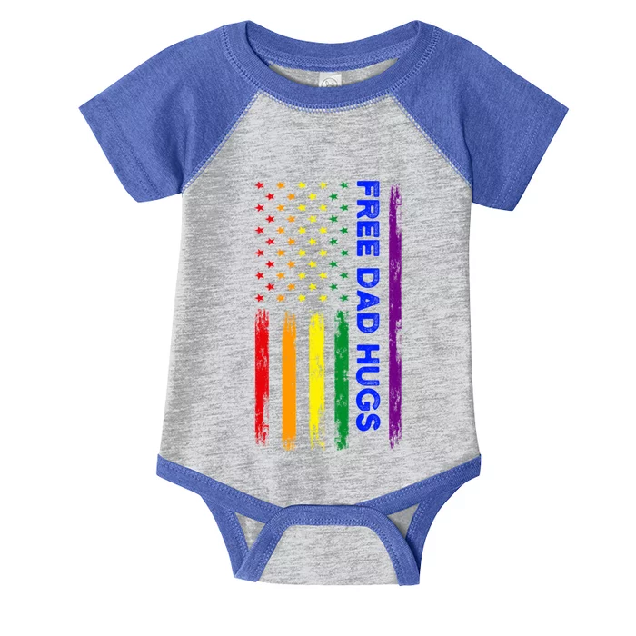 Free Dad Hugs Lgbt Pride Gift Infant Baby Jersey Bodysuit