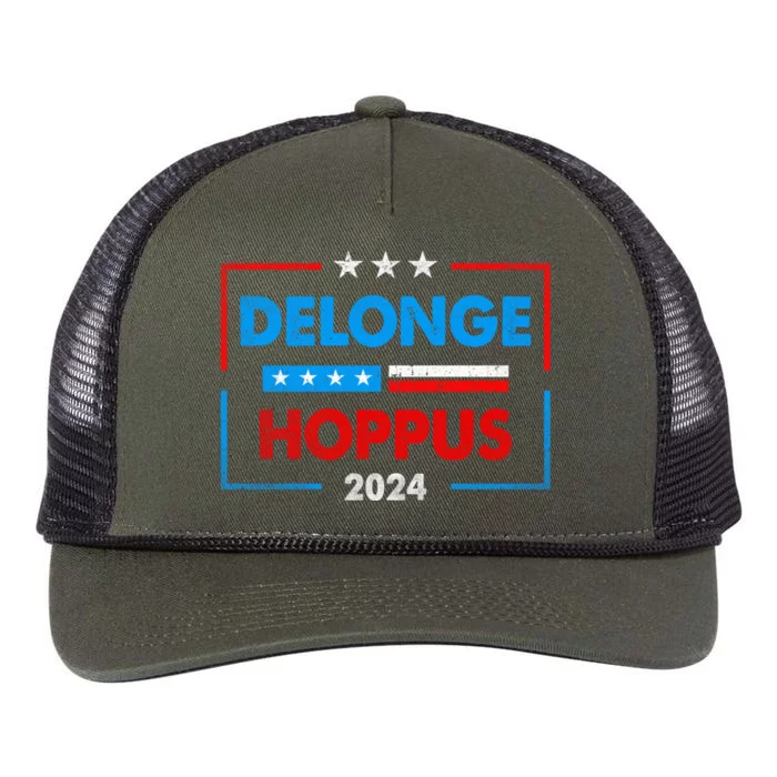 Funny Delonge Hoppus 2024 For President Voting Election 2024 Usa Retro Rope Trucker Hat Cap