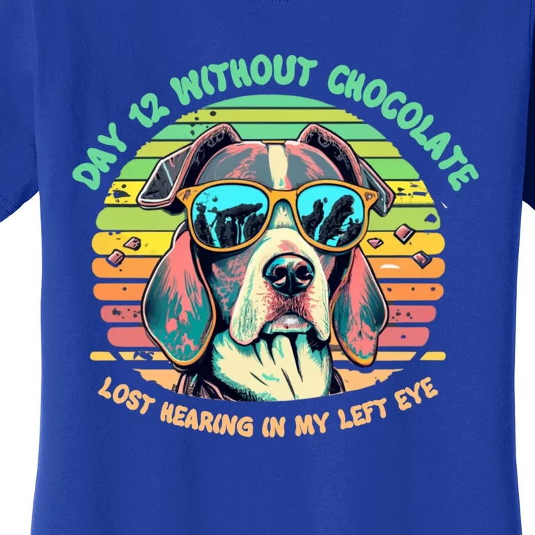 Funny Dog Hot Chocolate Milk Lovers Funny Gift Women's T-Shirt