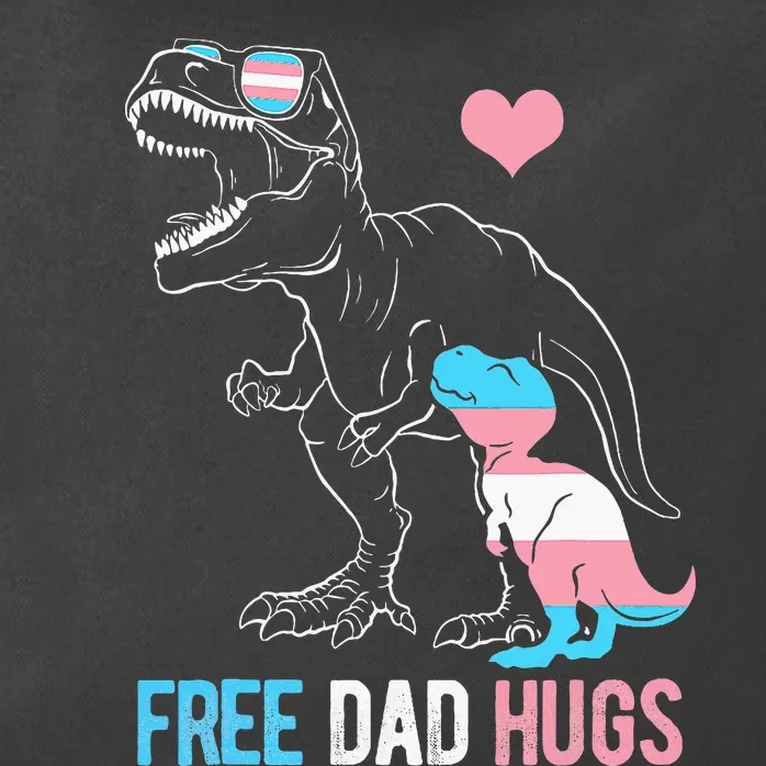 Free Dad Hugs Dinosaur Rex Daddy Pride Zip Tote Bag