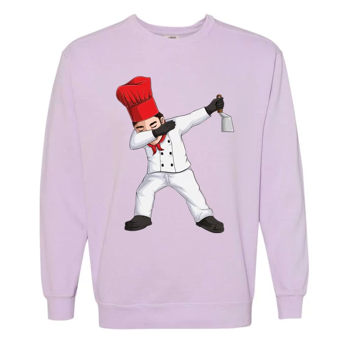 Funny Dabbing Hibachi Chef Cook Costume Cooking Cute Gift Garment-Dyed Sweatshirt