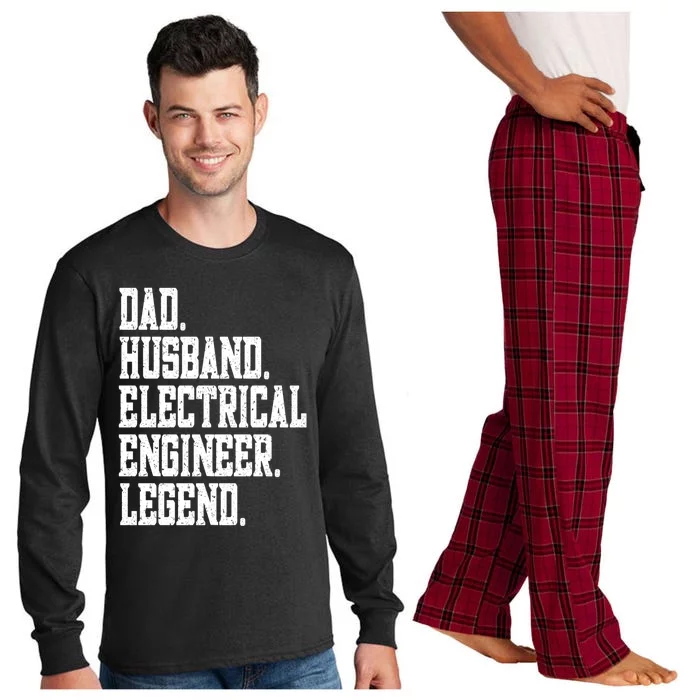 Funny Dad Husband Electrical Engineer Legend Great Gift Long Sleeve Pajama Set