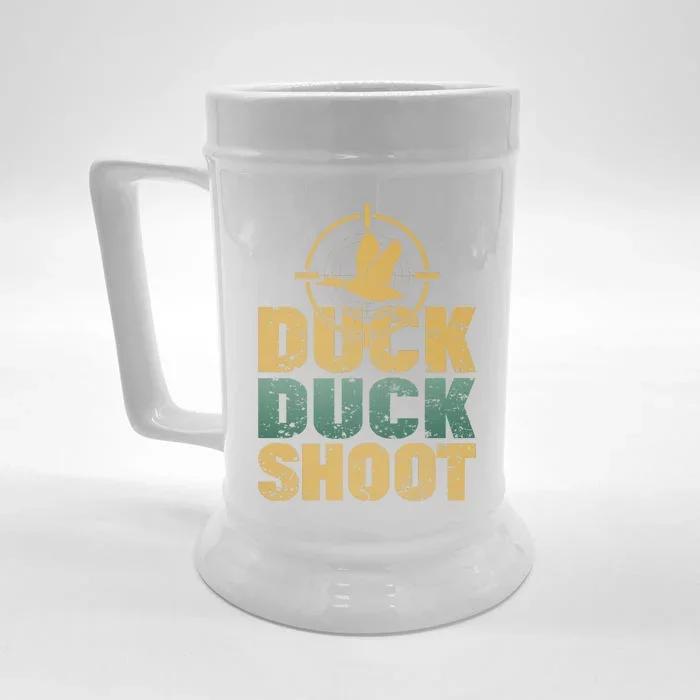 Funny Duck Hunting Gift For Hunter Front & Back Beer Stein