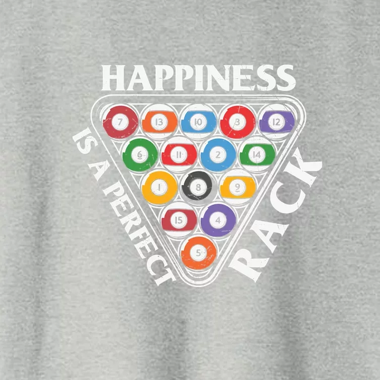 Father's Day Happiness Is A Perfect Rack Billiards Dad Gift For Dad Women's Crop Top Tee