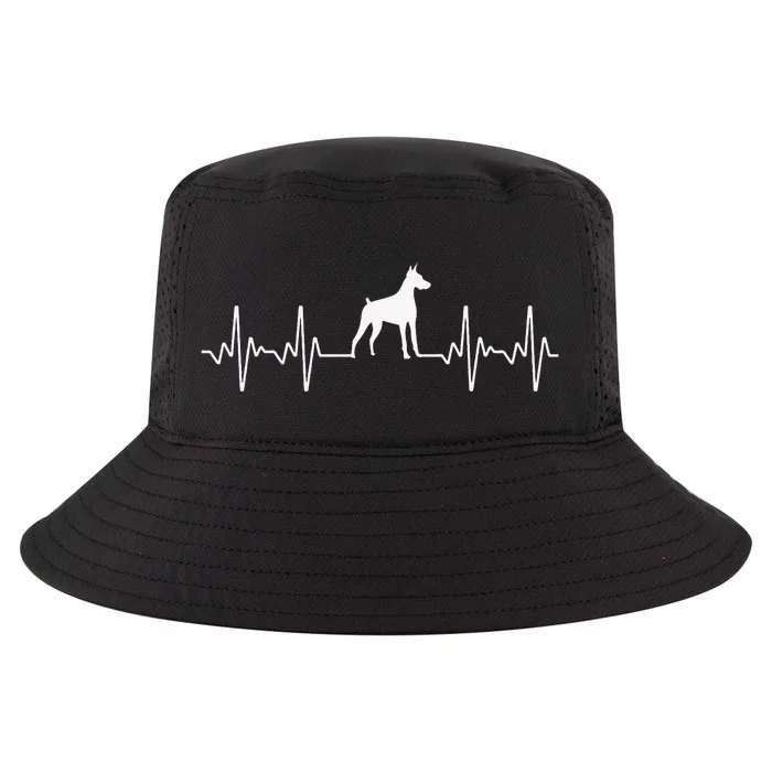 funny Doberman Heartbeat For Doberman Lover Cool Comfort Performance Bucket Hat