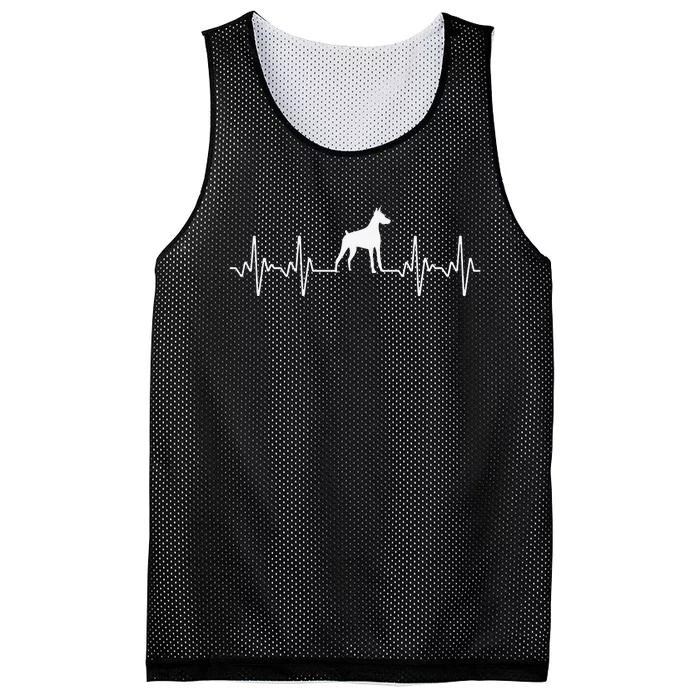 funny Doberman Heartbeat For Doberman Lover Mesh Reversible Basketball Jersey Tank