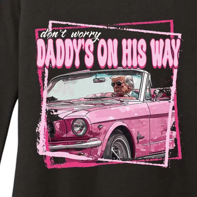 Funny DaddyS Home Trump Pink 2024 Take America Back 2024 Womens CVC Long Sleeve Shirt