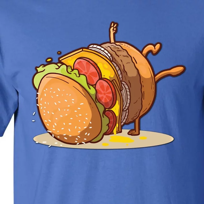 Funny Dancing Hamburger Gift Tall T-Shirt