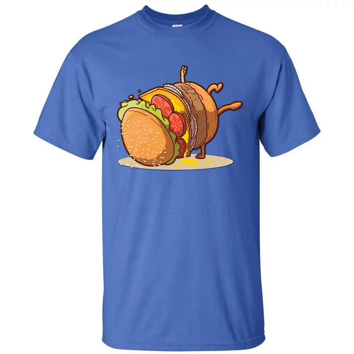 Funny Dancing Hamburger Gift Tall T-Shirt