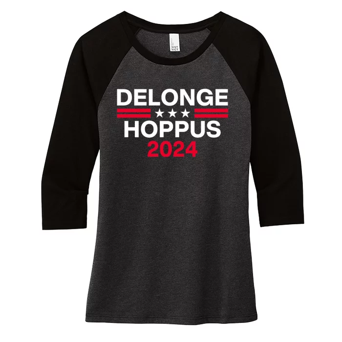 Funny Delonge Hoppus 2024 For President Women's Tri-Blend 3/4-Sleeve Raglan Shirt