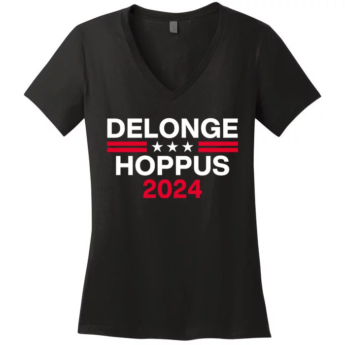 Funny Delonge Hoppus 2024 For President Women's V-Neck T-Shirt