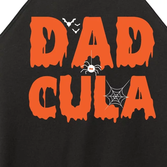 Funny Dadcula Halloween Dad Dracula Costume Momster Matching Women’s Perfect Tri Rocker Tank