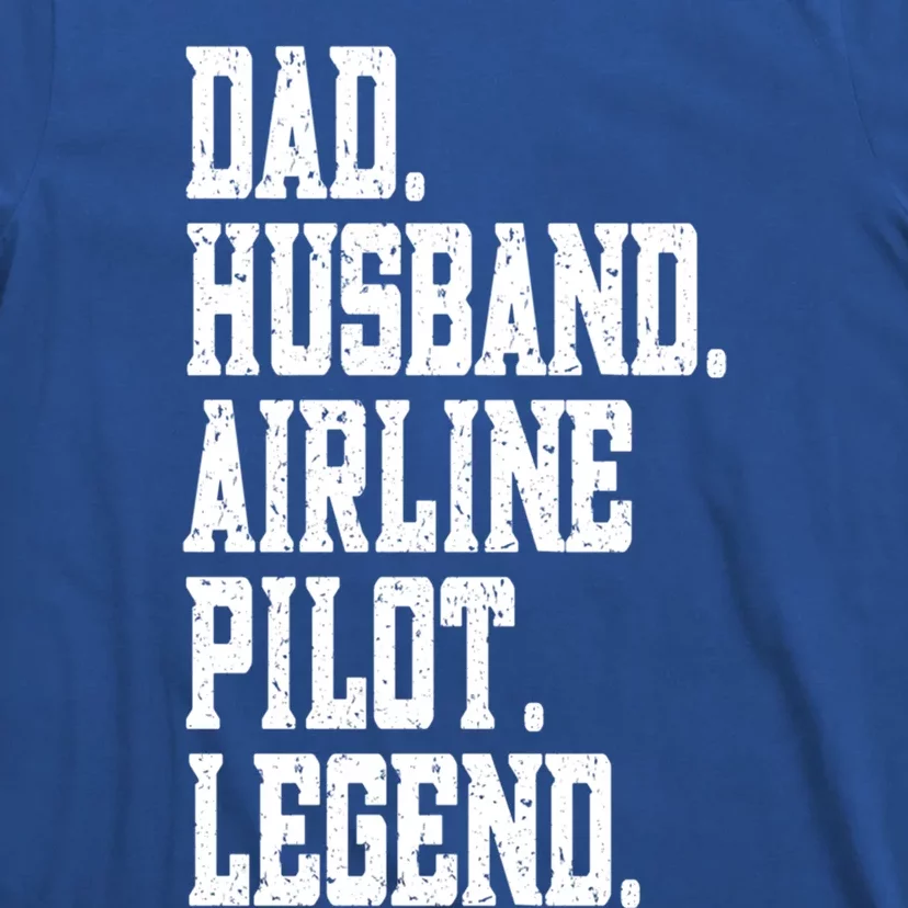 Funny Dad Husband Airline Pilot Legend Gift T-Shirt