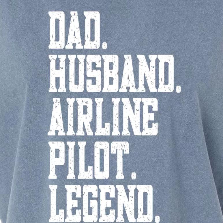 Funny Dad Husband Airline Pilot Legend Gift Garment-Dyed Women's Muscle Tee