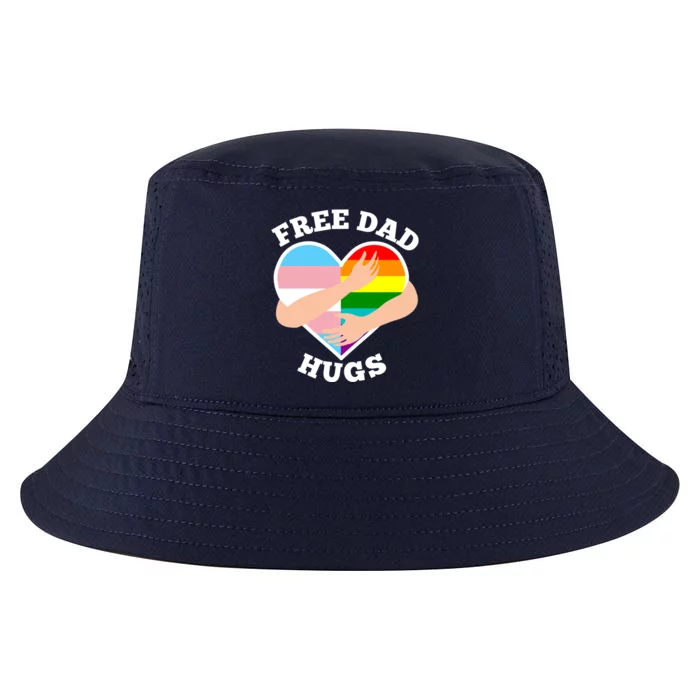 Free Dad Hugs Rainbow And Flag Heart Pride Lgbtq Gift Cool Comfort Performance Bucket Hat