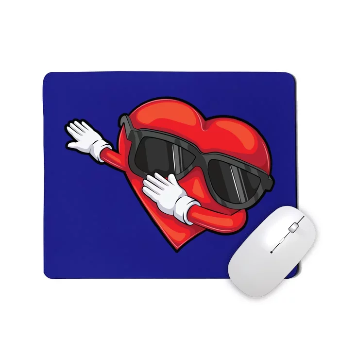 Funny Dabbing Heart Gift Cool Dance Lover Valentine's Day Gift Mousepad