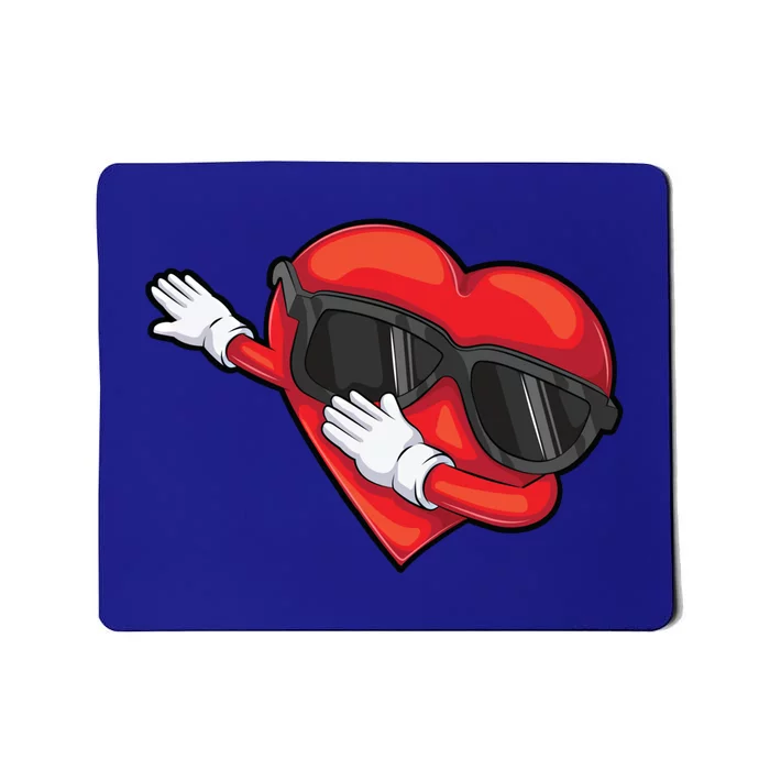 Funny Dabbing Heart Gift Cool Dance Lover Valentine's Day Gift Mousepad