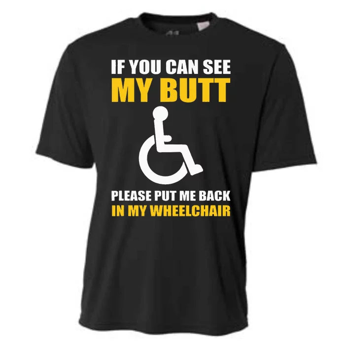 Funny Disabled Handicapped Wheelchair Humor Cooling Performance Crew T-Shirt