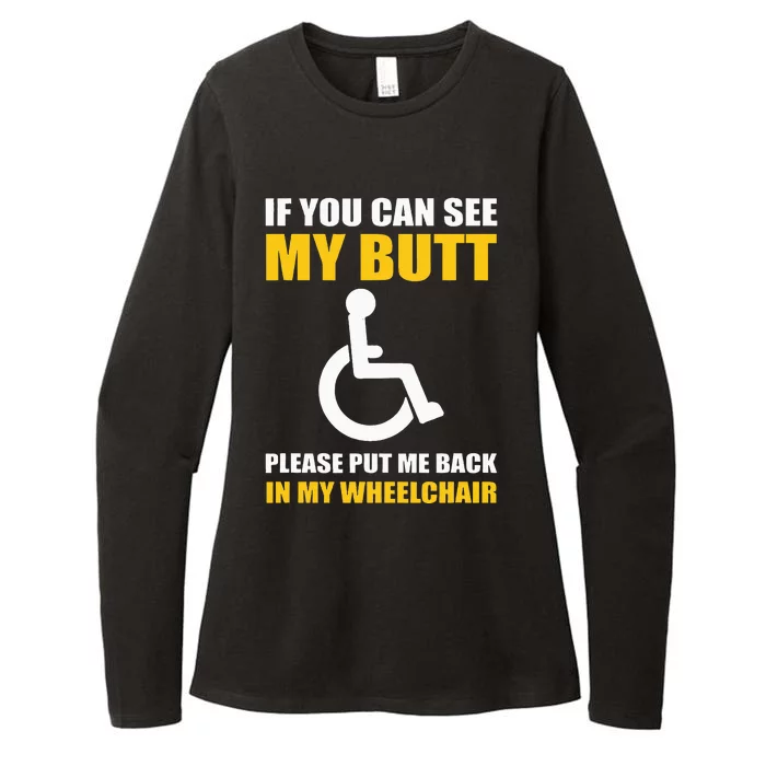 Funny Disabled Handicapped Wheelchair Humor Womens CVC Long Sleeve Shirt