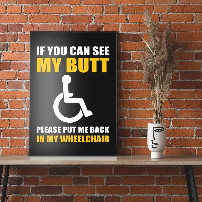 Funny Disabled Handicapped Wheelchair Humor Poster