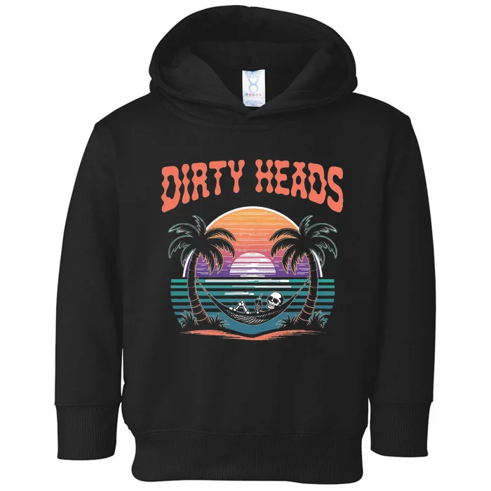 Funny Dirty Heads Retro Beach Toddler Hoodie