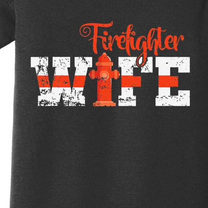 Fire Department Hydrant Firefighter Wife Baby Bodysuit