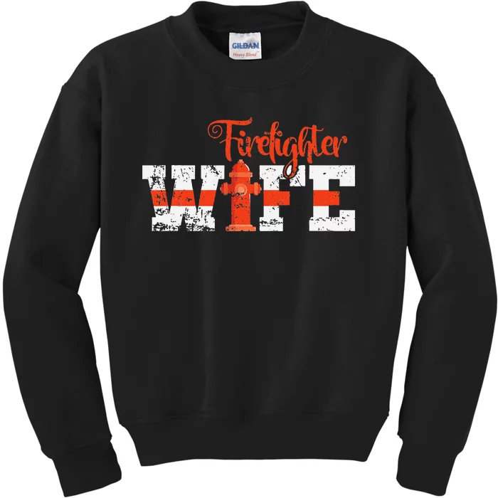 Fire Department Hydrant Firefighter Wife Kids Sweatshirt