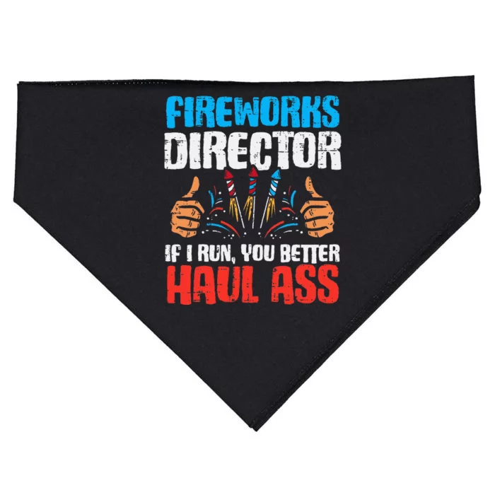 Fireworks Director If I Run USA-Made Doggie Bandana